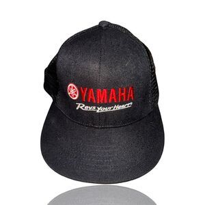 Yamaha Motors Black Trucker Hat: Unisex Adjustable: NWOT: Racing Enthusiast